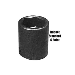 1/2 In Dr Impact Socket, 6 Pt, Std, 10mm