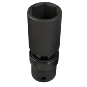 1/2 In Dr Impact Flex Socket, 6 Pt, Deep, 11/16 In