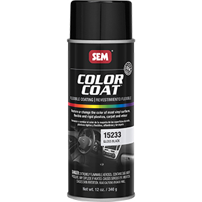 SEM Color Coat Gloss Black Vinyl & Plastic Spray Paint