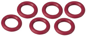 Robinair 18180 1/4" Quick Seal O-Ring Set Pack of 6 Red