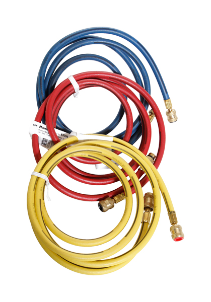 Red, Yellow & Blue Charging Hose Set For R-134a - 96In