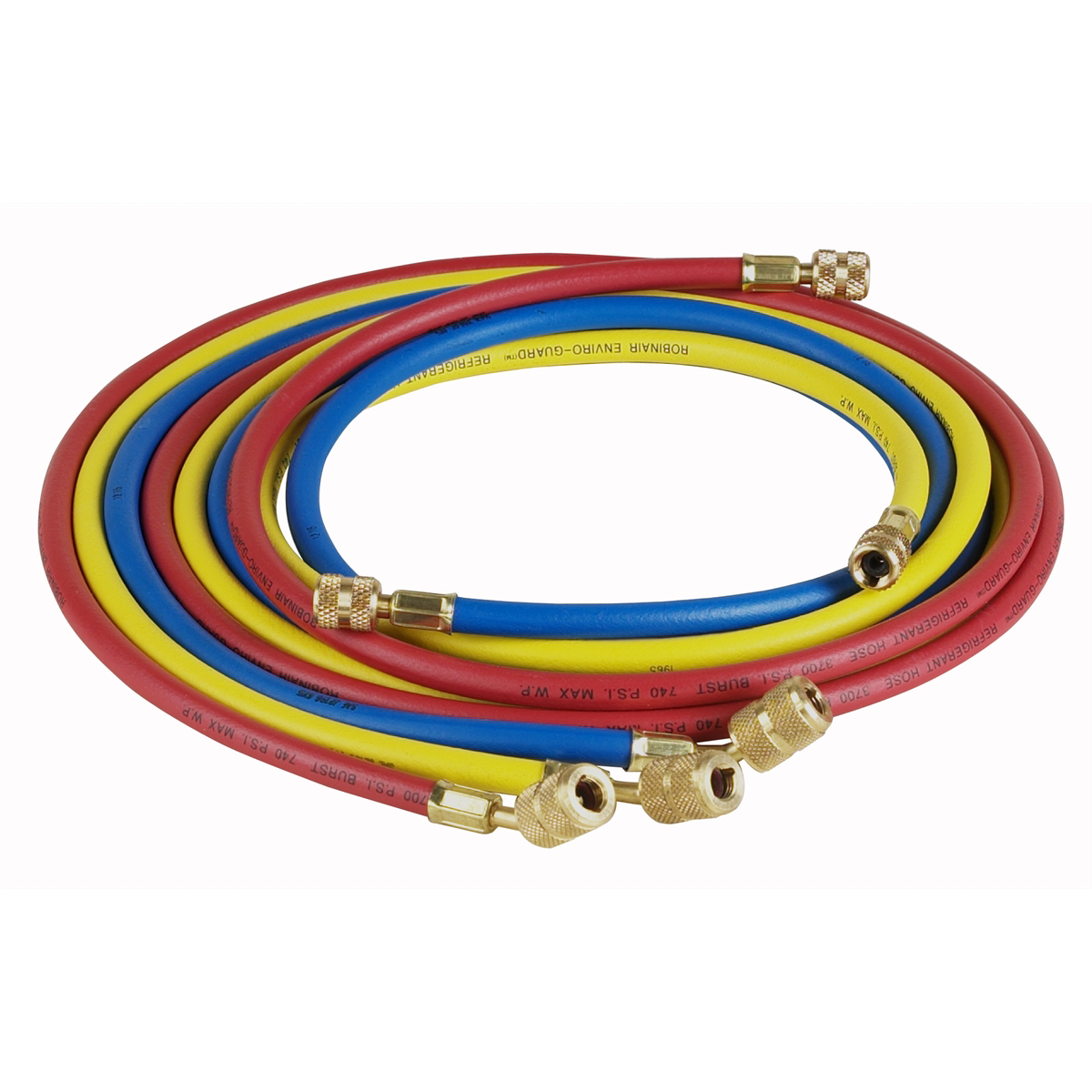 Robinair 69096A Enviro-Guard Hoses w/Quick Seal Fittings - 96 In