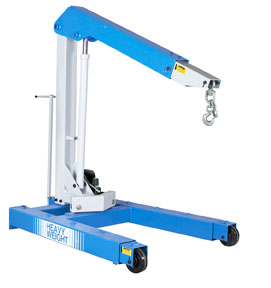 Mobile Floor Crane w/ Elec / Hydraulic Pump - 6000 Lb