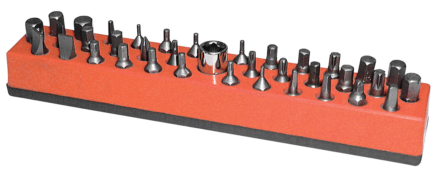 1/4 Inch Drive Hex Bit Socket Organizer w/ Magnetic Base 37 Hole