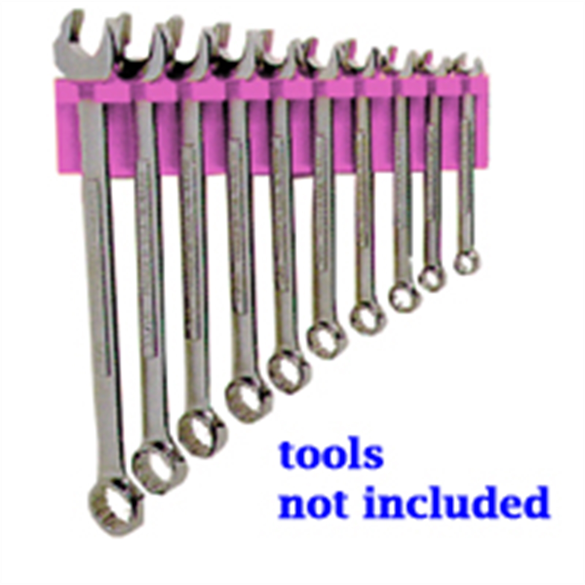 Hot Pink Magnetic Wrench Holder - 10-Piece Organizer