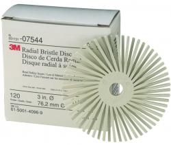 Radial Bristle Discs White - 3 In - 120 Grade