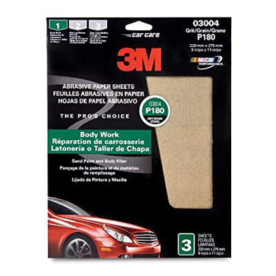 Aluminum Oxide Automotive Sandpaper 9 x 11 In - Fine Grade