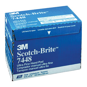 Scotch-Brite(TM) Ultra Fine Pads - Gray - 20/Box