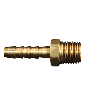 Male Brass Hose End - 1/4 In ID x 1/4 In NPT