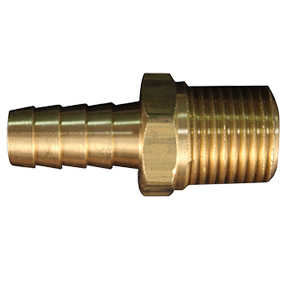 Male Brass Hose End 1/2 In ID x 3/8In NPT