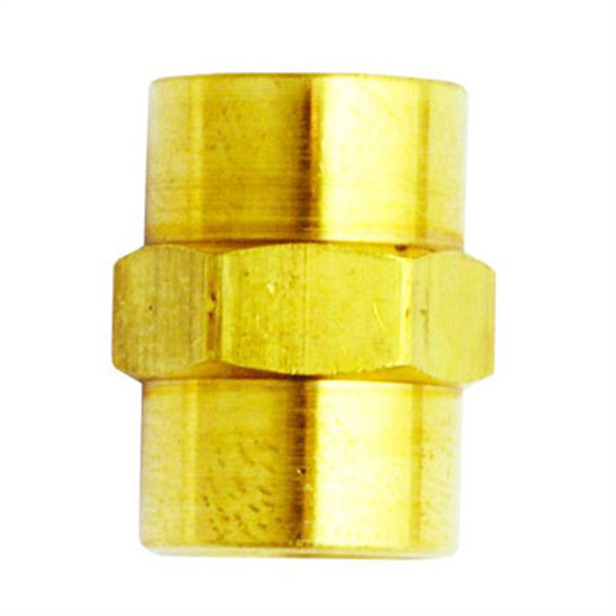 Brass Fitting Female Hex Coupling 1/4 In NPT x 1/4 In NPT