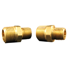 Brass Fitting - Male Hex Nipple 1/4 In x 3/8 In