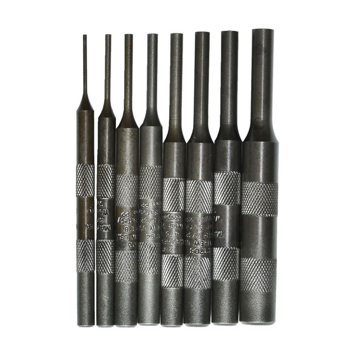 Knurled Pin Punch Kit 8 Pc