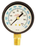 Pressure Gage - 1/4 NPT - Bottom 0-160 PSI 2 In Face