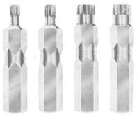 Lisle 60750 Triple Square 12 Point Metric Bit Set 4-Piece