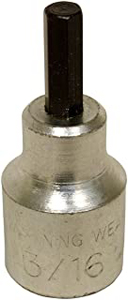 3/8 In Drive Hex Bit Socket - 3/16 In