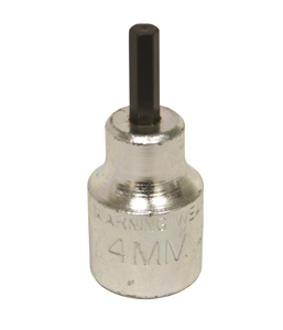 3/8 Inch Drive Socket Hex Bit - 4mm