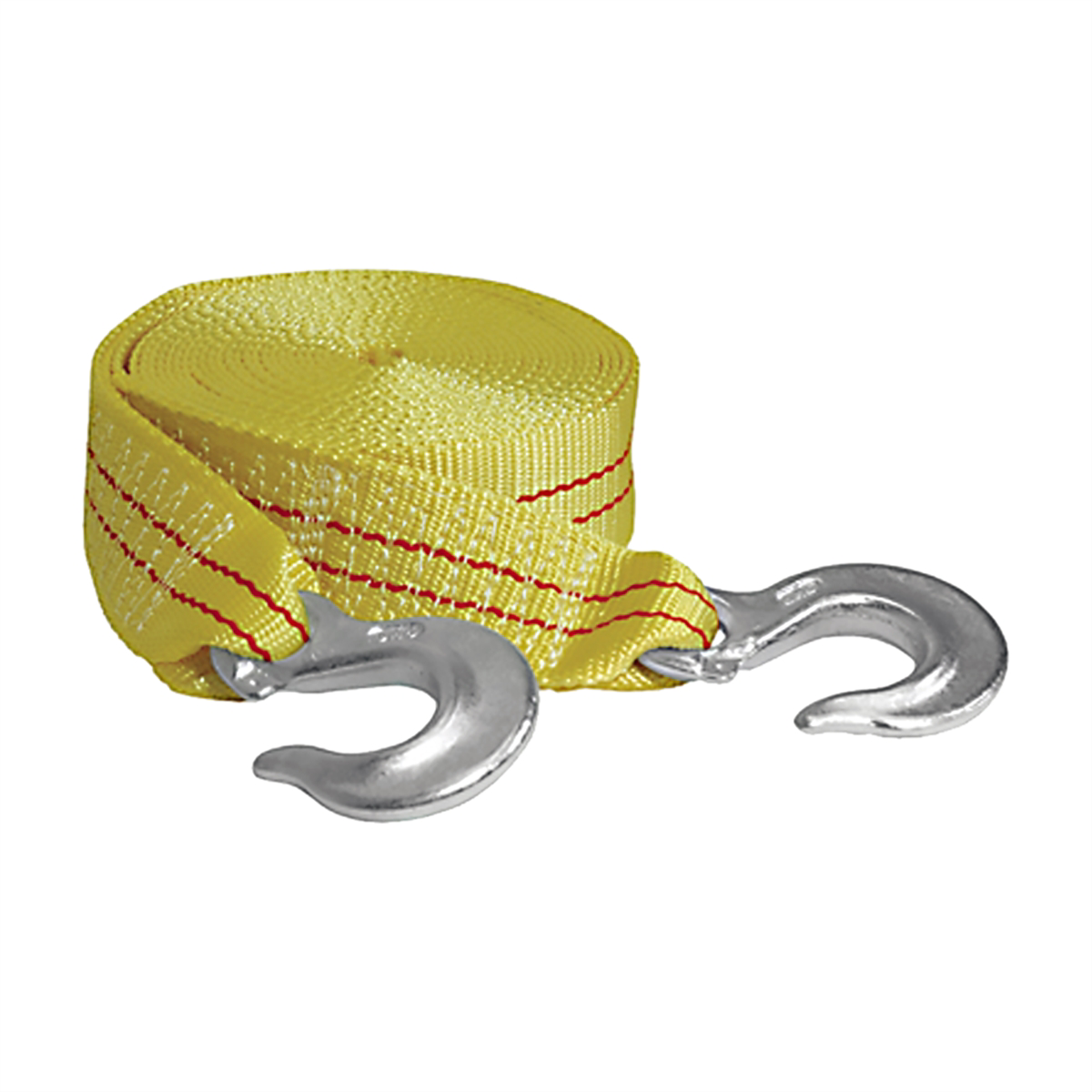 Tow Strap w/ Forged Hooks - 2 In x 25 Ft - 10,000 Lb