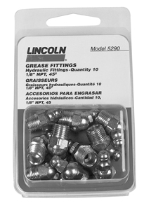 Grease Fittings Pack - 1/8 In Pipe Thread - 45? Angle