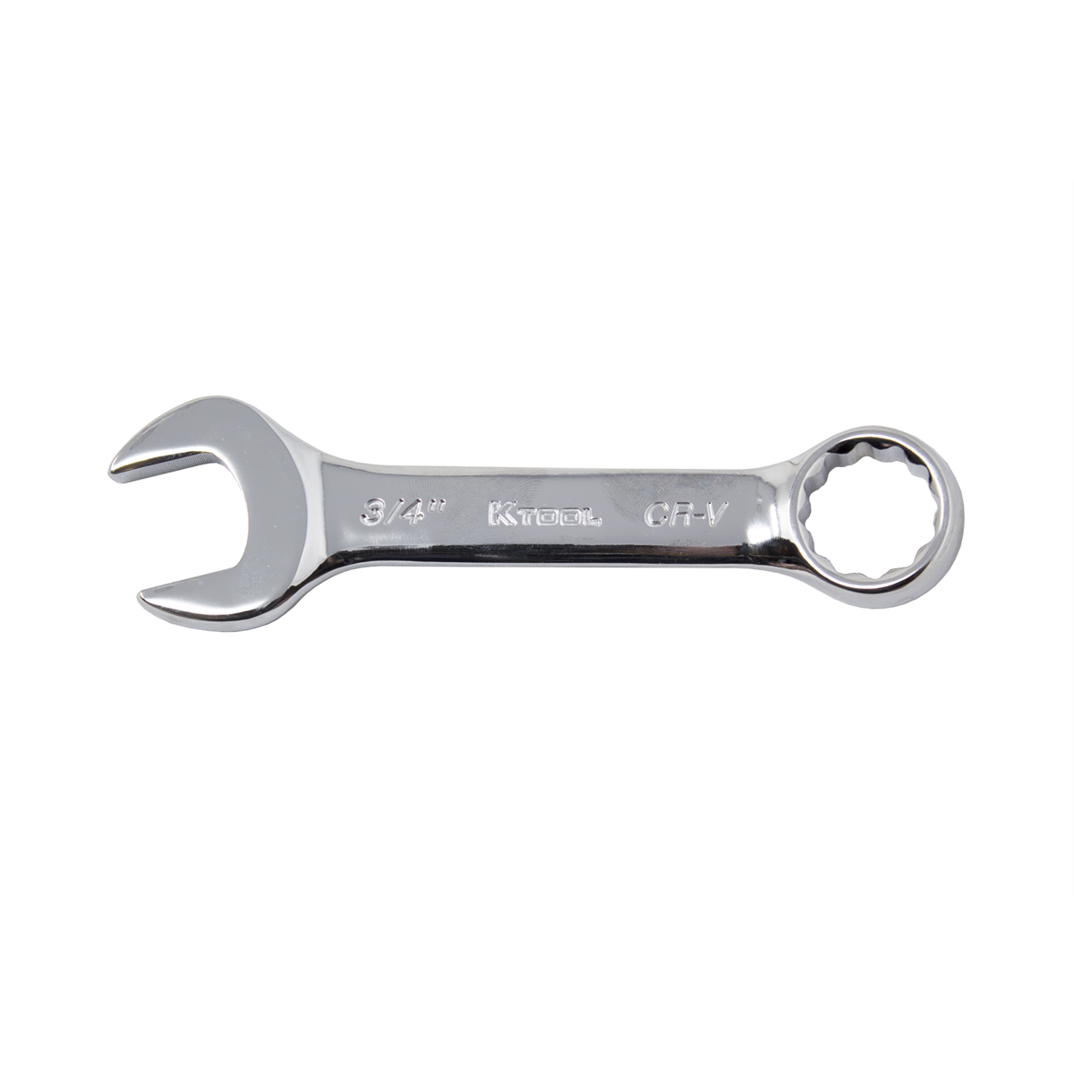 Short High Polish Fractional Combination Wrench - 3/4 In