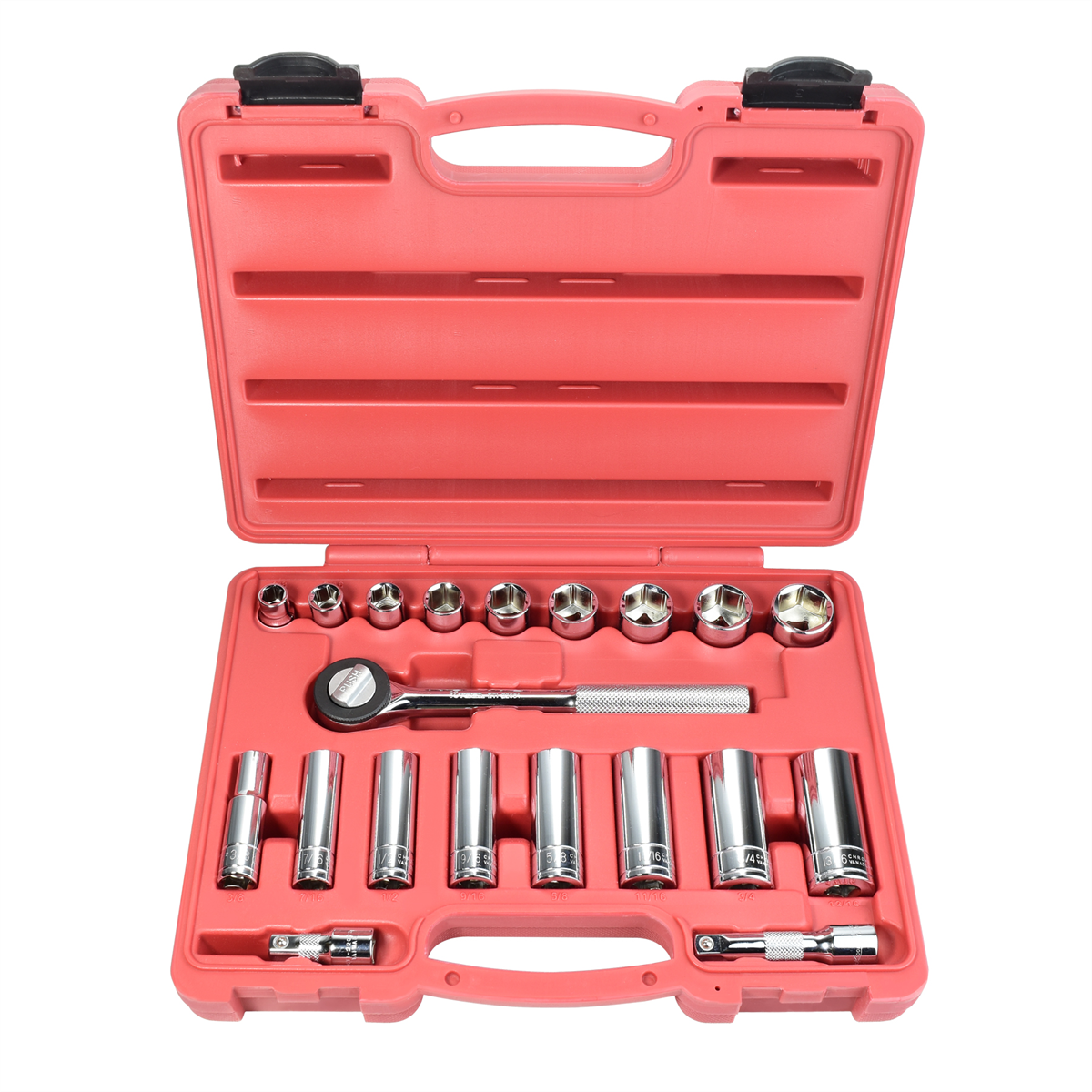 Socket Set - 3/8 In Drive 6 Point - 20-Pc