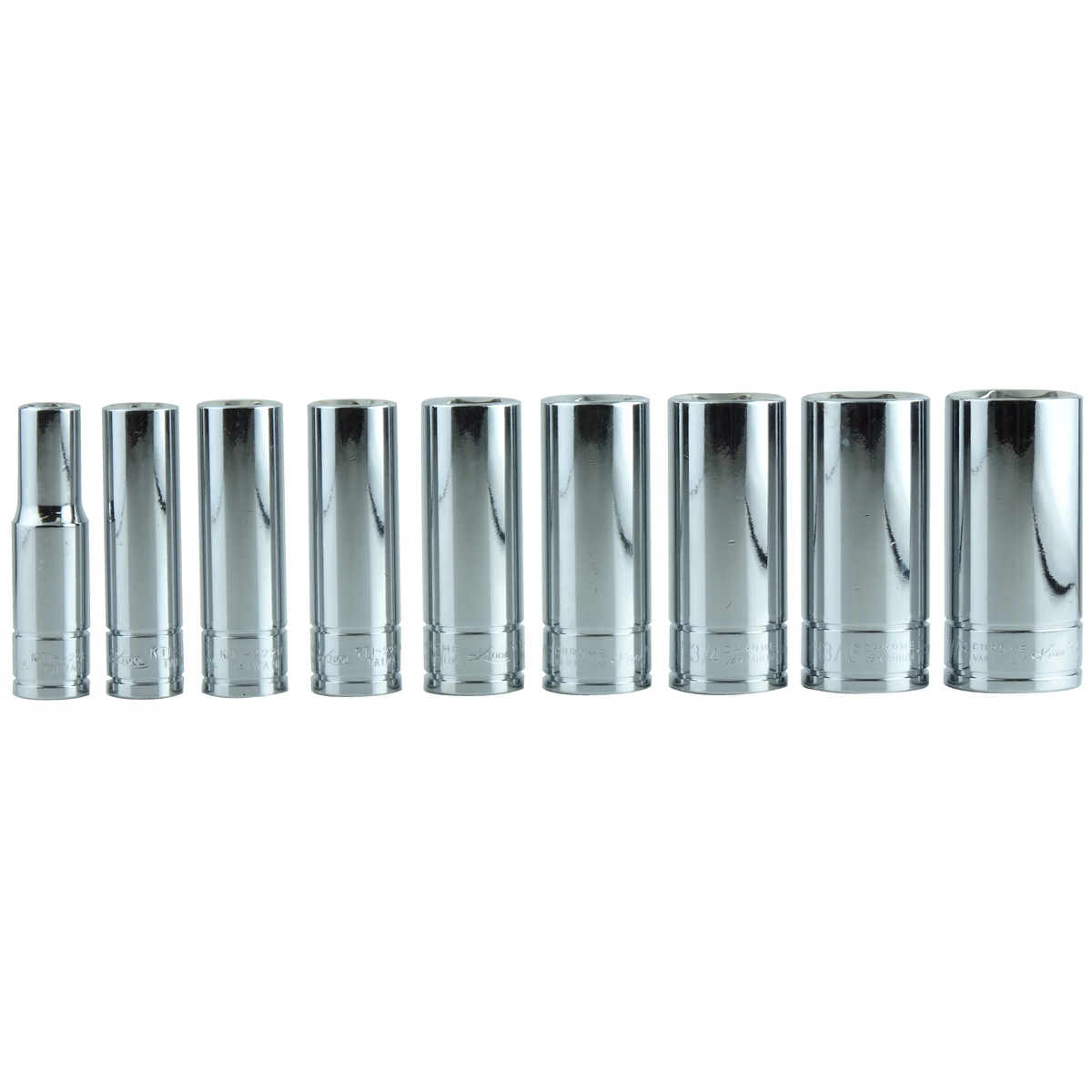 3/8 In Dr Deep SAE Socket Set - 9-Pc