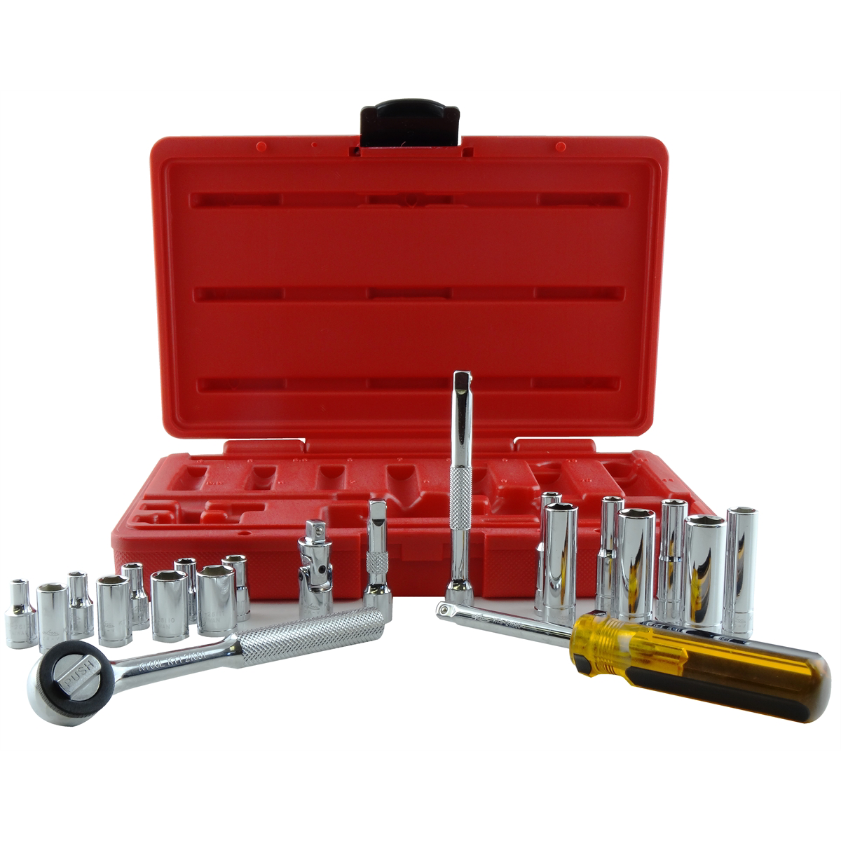 Metric Socket Set - 1/4 In Drive - 21 Piece