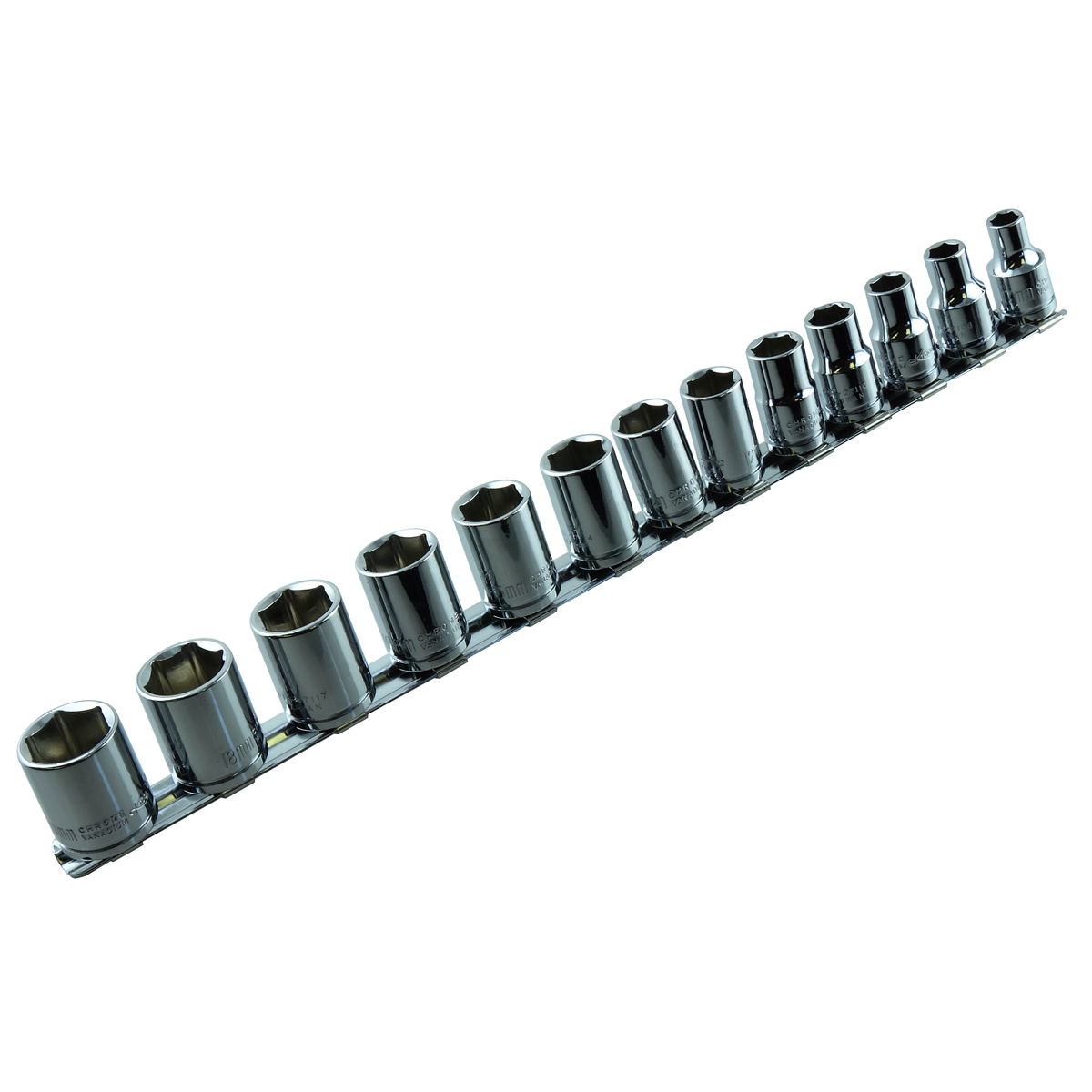 Metric Shallow Socket Set - 3/8 In Drive - 13 Pc