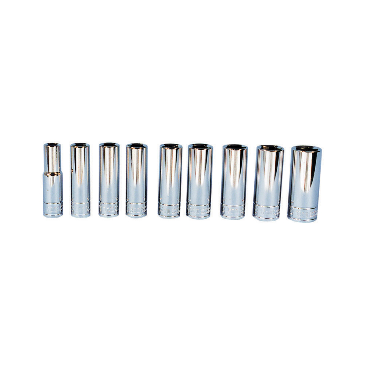 Metric Deep Socket Set - 3/8 In Dr - 9 Piece