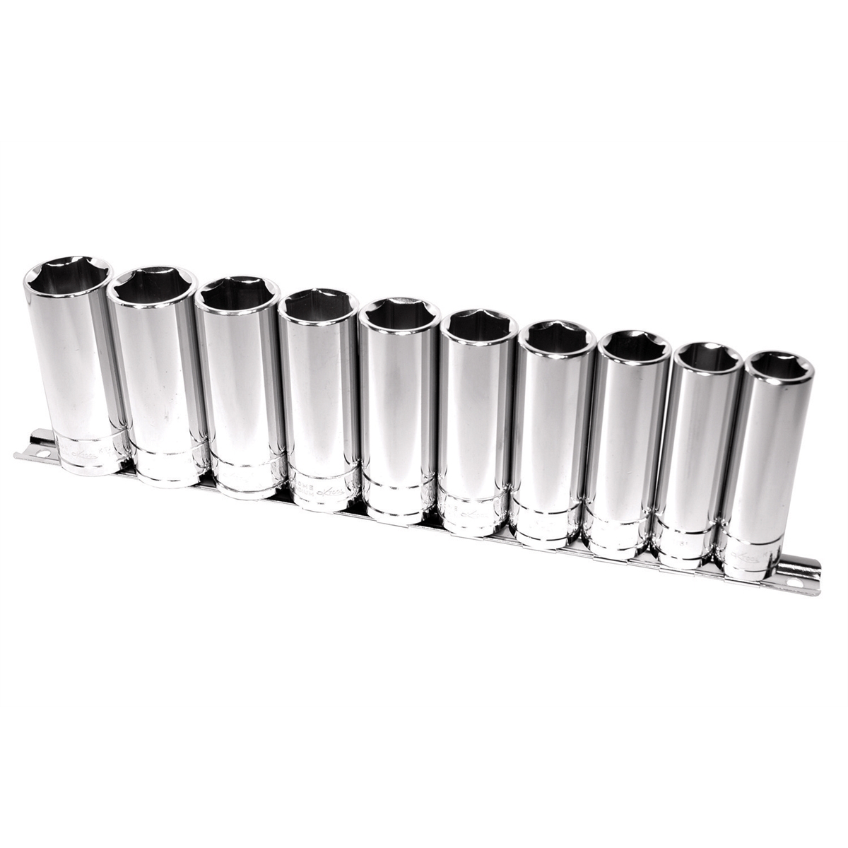 Metric Deep Socket Set - 1/2 In Drive - 10 Piece