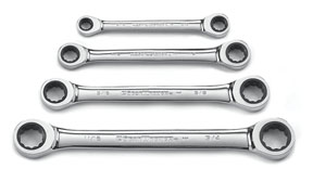 Fractional SAE Double Box Gearwrench Set 4 Pc