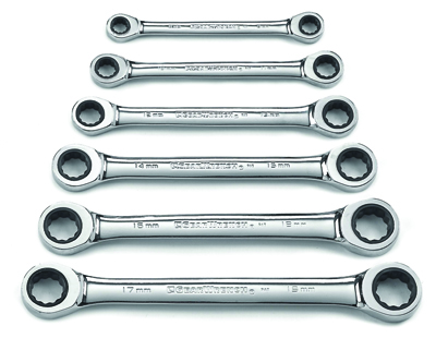 6-Piece Metric Double Box Ratcheting Wrench Set