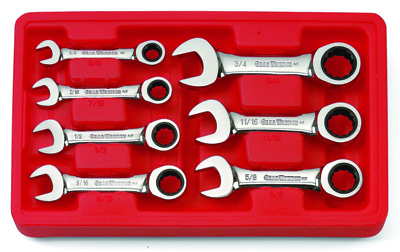 Fractional Stubby Gearwrench Set - 7-Pc