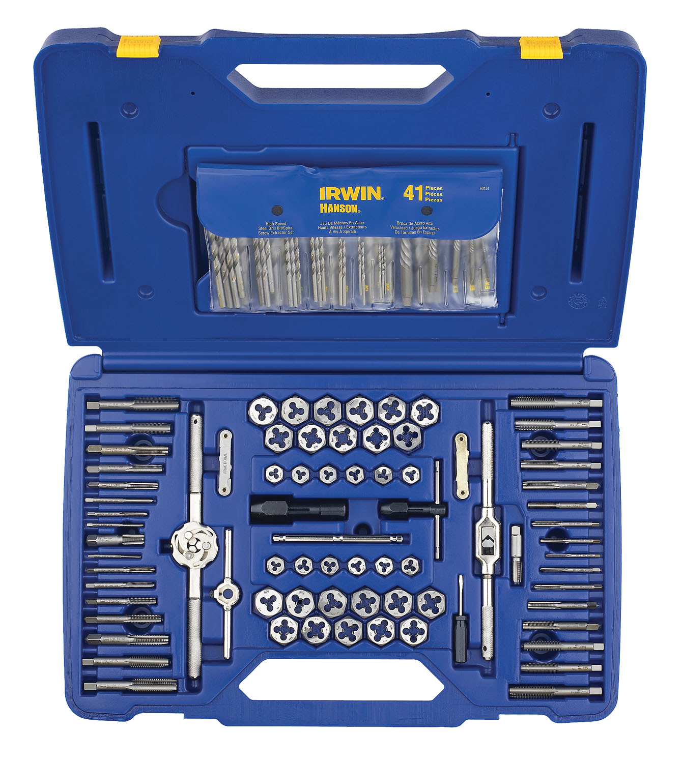 117-Pc Deluxe Combo Set - Taps & Dies, HSS Drills, Extractors