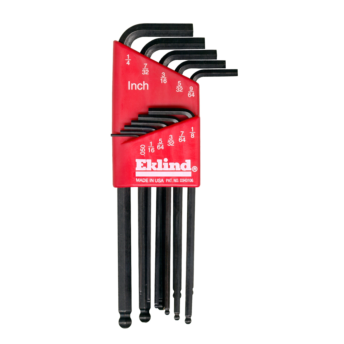 Long Series Ball-Hex-L Key Set w Holder .050-1/4 Inch 11 Pc