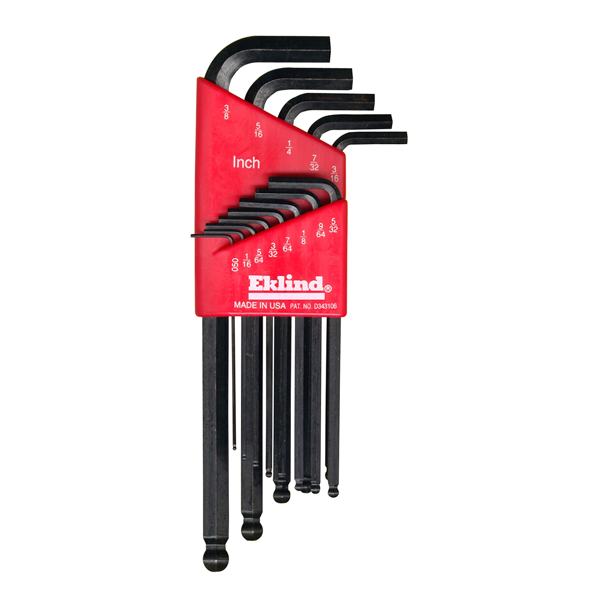 13-Pc Ball Hex Key Set SAE Long .050-3/8In