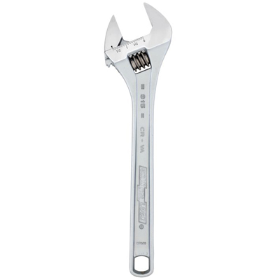 Chrome Adjustable Wrench - 15 In