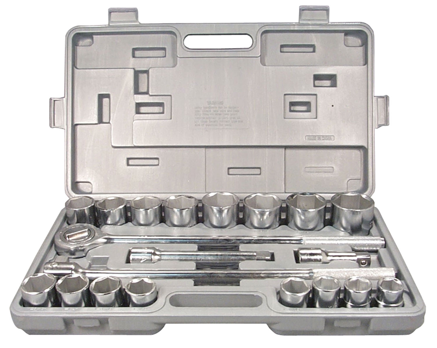 3/4 In Square Drive Socket Set - 21-Pc