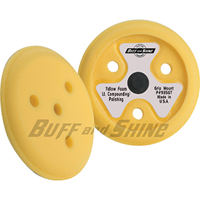 Yellow Light Cut Foam Buffing Pad - 9 In w/ 1 1/2 In Pile