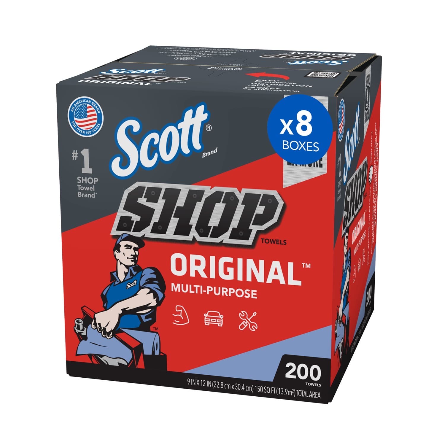 Scott Shop Towels in a Box w Pop-Up Dispensing