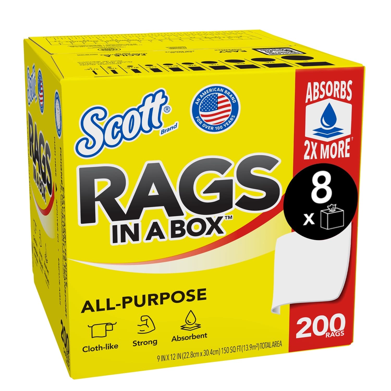 Scott Rags in a Box w/ Pop-Up(R) Dispensing