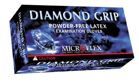 Diamond Grip Latex Gloves 100/Box - Large