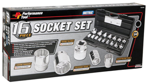 3/4 Inch Drive 12 Pt Metric Socket Set - 16-Pc