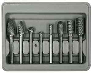 Double Cut Carbide Burr Set - 8-Pc