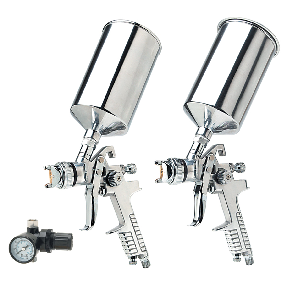 HVLP Spray Gun Kit w/ 1.4mm & 1.7mm Needle Nozzle