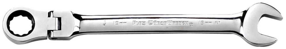 GearWrench 18mm Flex Head Ratcheting Wrench - Chrome Finish