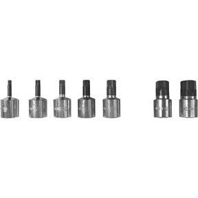 3/8 In Dr Metric Triple Square Bit Socket Set - 8-Pc