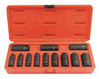 3/8 In Dr 12-Pt Deep SAE Impact Socket Set - 12-Pc