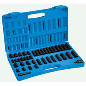 3/8 In Dr Std / Deep Metric / SAE Impact Socket Set - 42-Pc