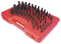 1/4 In Dr 6-Pt Master SAE / Metric Impact Socket Set - 74-Pc